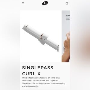 T3 SINGLEPASS CURLING IRON 1.5” CERAMIC